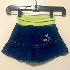 Dora 2005 Embroidered Denim Skirt Nick Jr Girls 24 Month Dora The Explorer Y2K